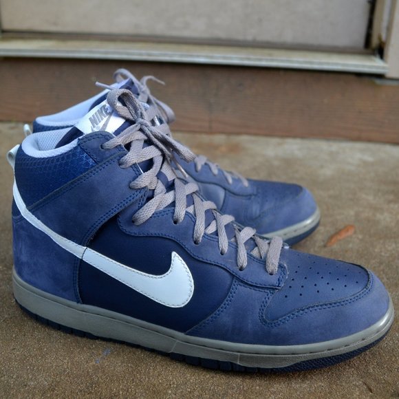 Nike Dunk High Size 12 Men Blue 2012 - Picture 2 of 12